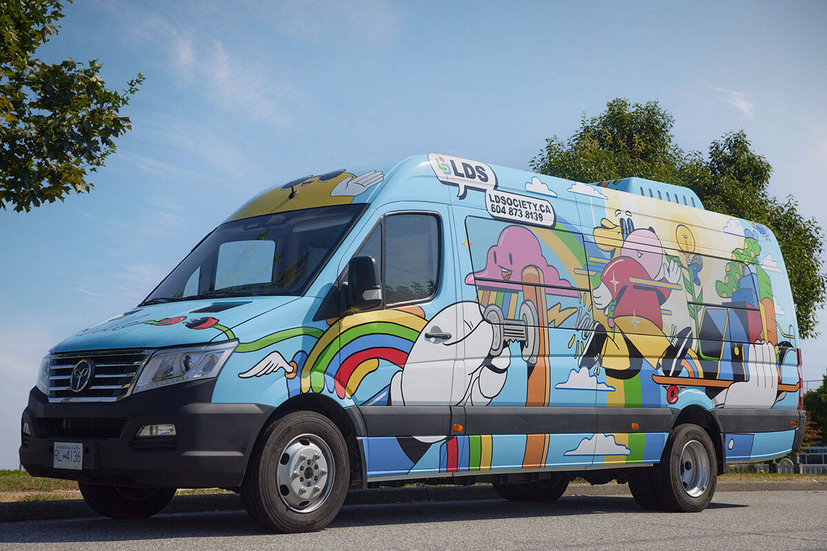 The Learning Disability Society has just launched a new program for Greater Vancouver students to learn aboard a custom-designed electric bus. (LDS photo)