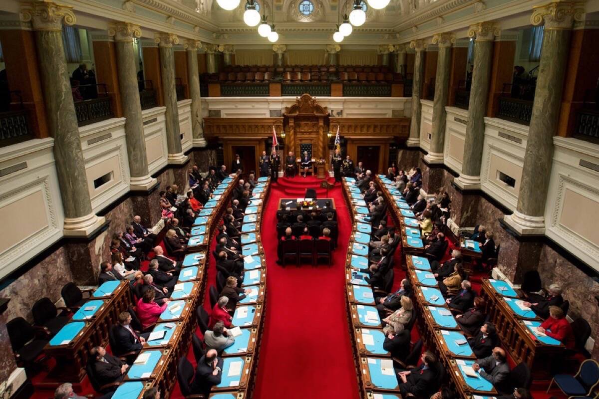 The B.C. legislature has been called into session for Oct. 4. (Black Press files)