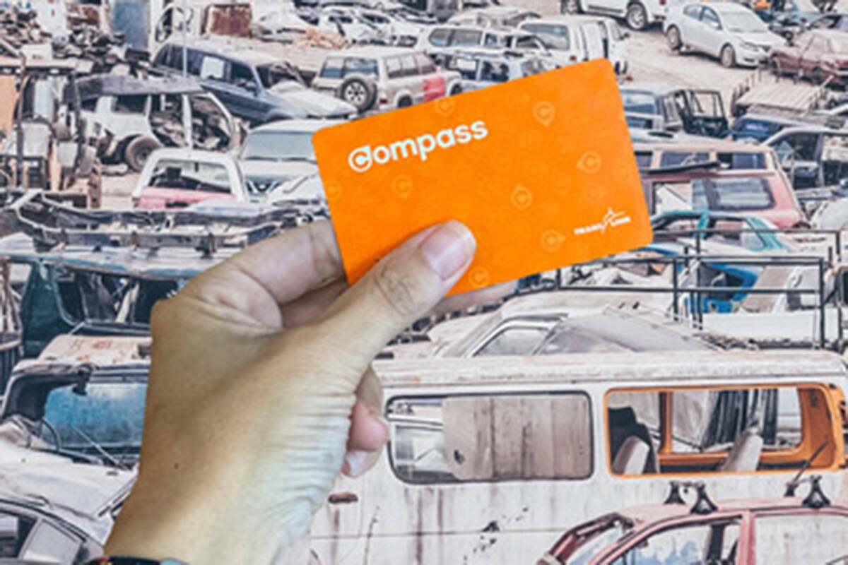 Vancouver residents can get free transit passes in exchange for scrapping their old cars. (Supplied by TransLink.)
