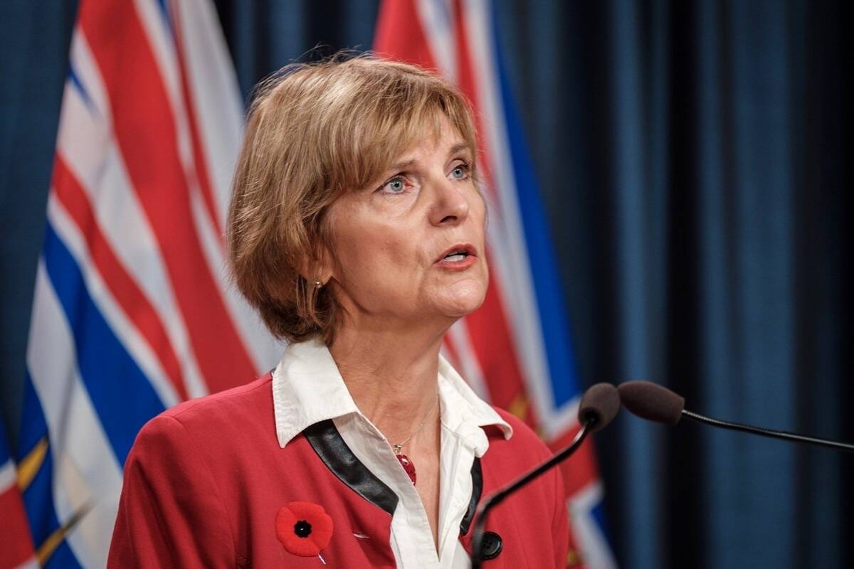 B.C. Seniors Advocate Isobel Mackenzie describes the findings of her survey of long-term care and assisted living residents under pandemic restrictions, B.C. legislature, Nov. 3, 2020. (B.C. government)