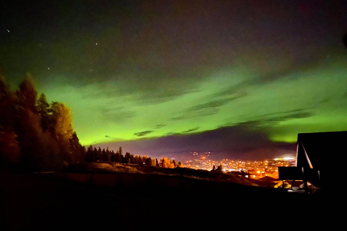 The Northern Lights were out over Williams Lake Thanksgiving night. (Kyle Nuqui photo)