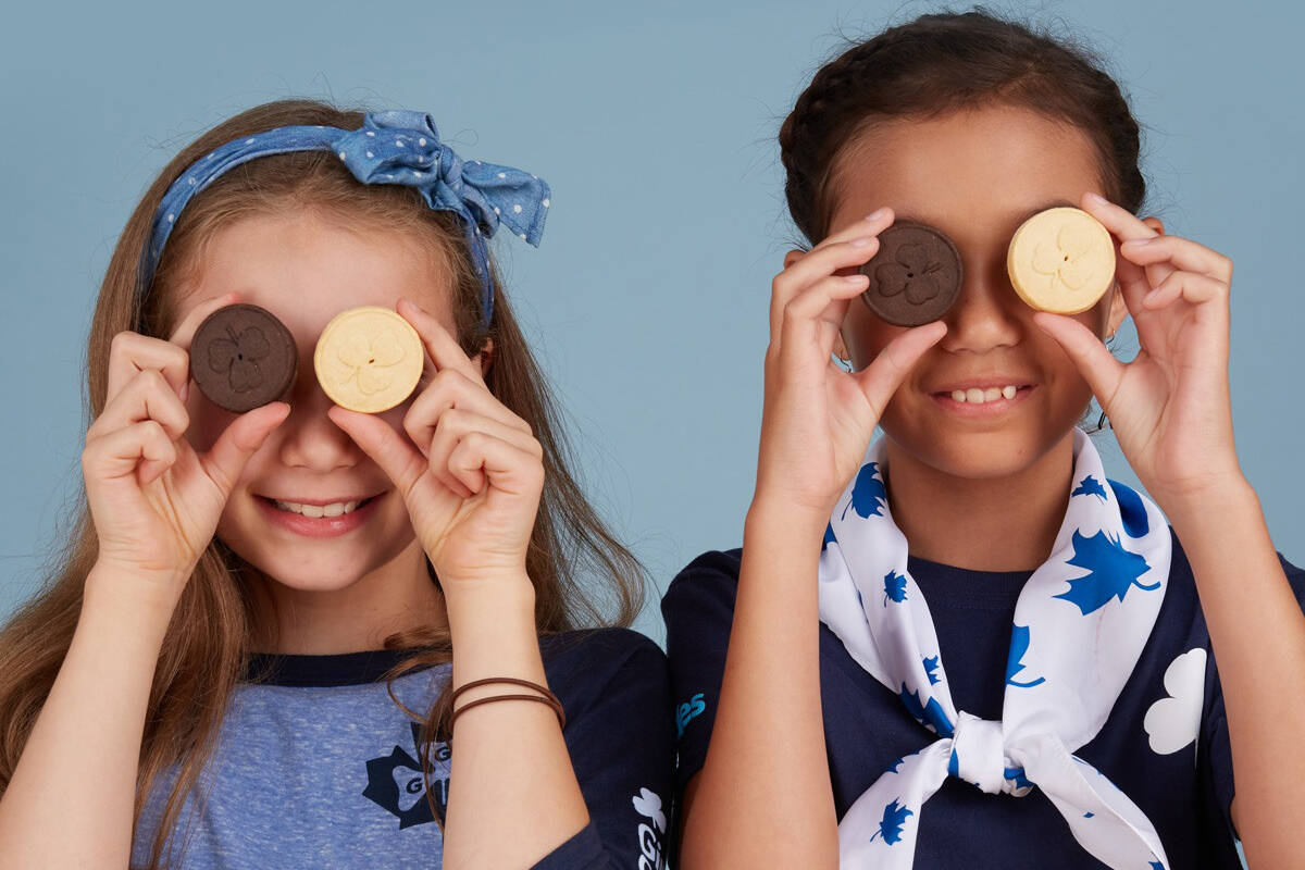 Boxes of chocolate and vanilla Girl Guide cookies are being sold in the annual charity fundraiser. (Girl Guides of Canada photo)