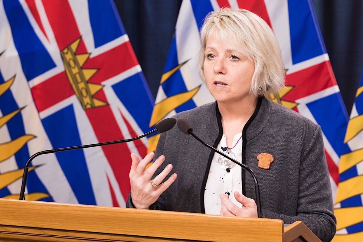 Provincial health officer Dr. Bonnie Henry announces bar closings and other restrictions for parts of northern B.C., Oct. 14, 2021. (B.C. government photo)