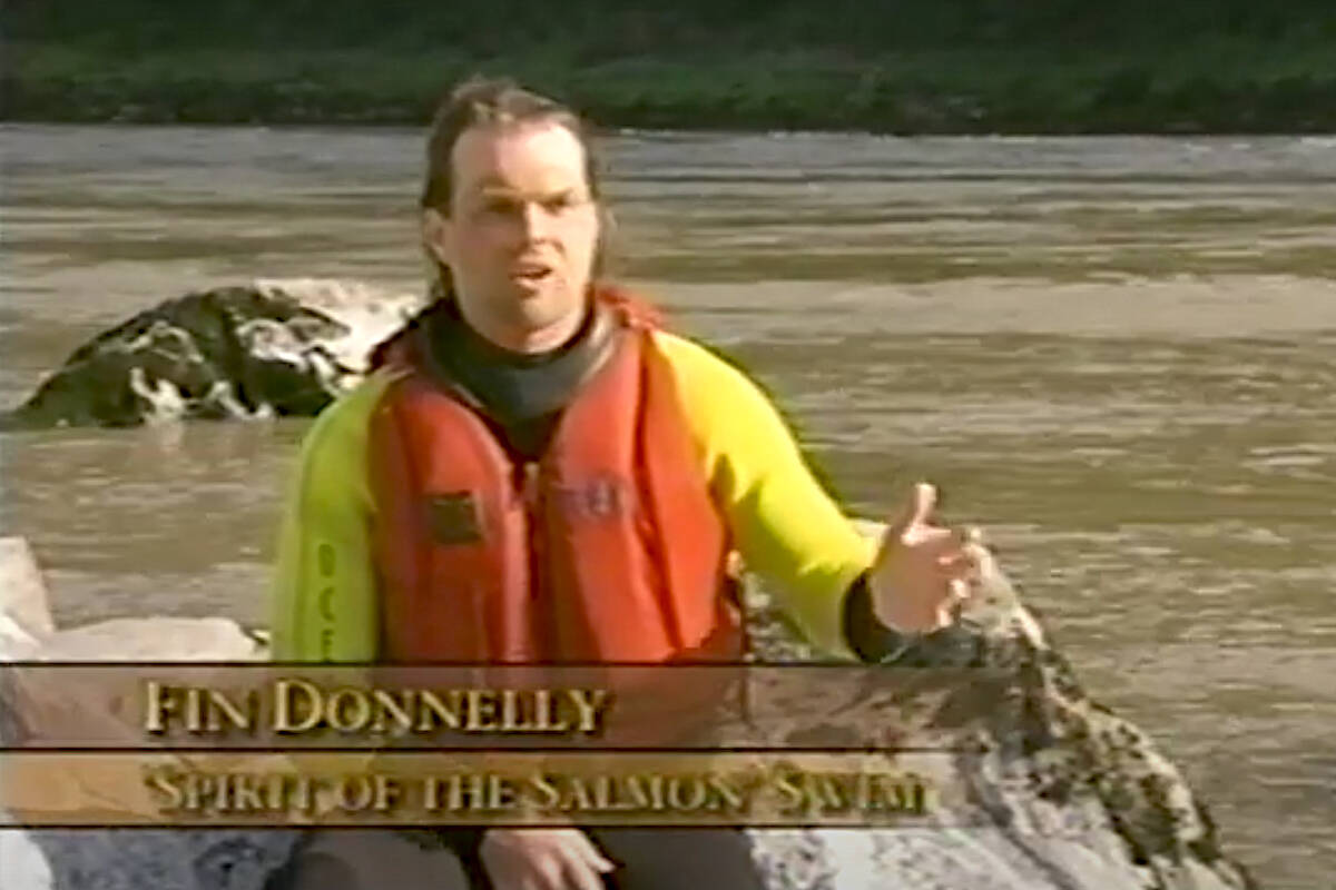 Fin Donnelly talks about his “Spirit of the Salmon” swim in old video posted to YouTube.