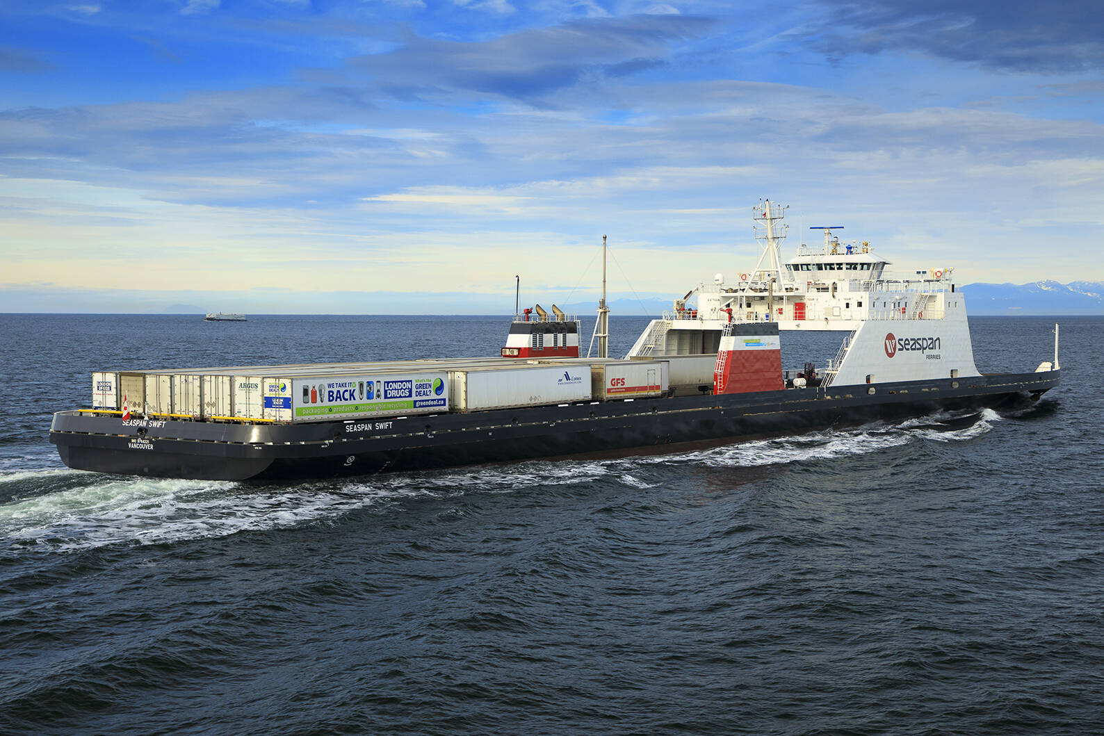 Seaspan Ferries has become the first Canadian marine company to pilot the use of renewable natural gas for its marine fleet. (Seaspan Ferries photo)