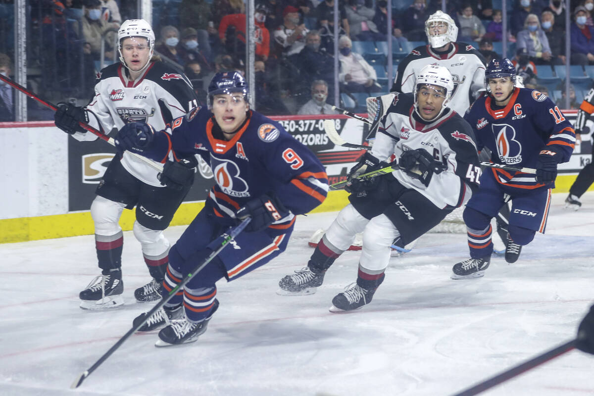 Giants ultimately fell to the Blazers 7-4 in Kamloops on Friday night. (Allen Douglas/Special to Langley Advance Times)