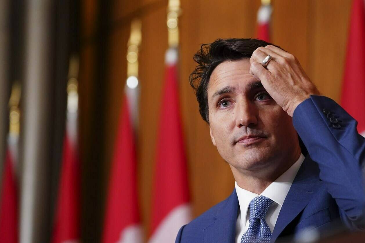 Prime Minister Justin Trudeau arrives to a press conference in Ottawa on October 6, 2021. THE CANADIAN PRESS/Sean Kilpatrick