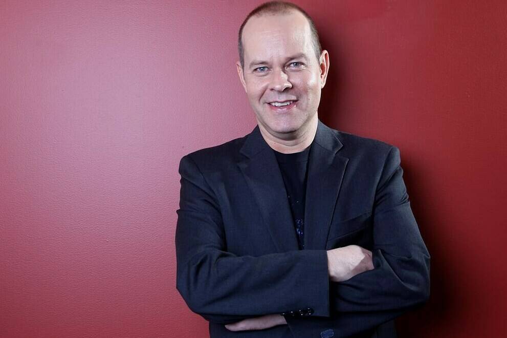 FILE - American actor James Michael Tyler poses for a portrait on Wednesday, Nov. 14, 2012, in New York. Tyler, the actor known widely for his recurring role as Gunther on “Friends,” died Sunday, Oct. 24, 2021, at his home in Los Angeles from prostate cancer. He was 59. (Photo by Carlo Allegri/Invision/AP, File)