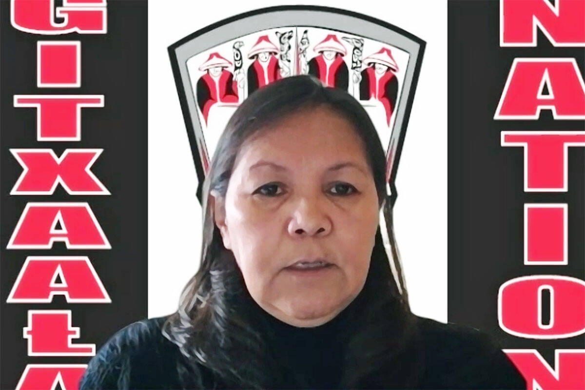 Wanting to stop mining and mineral claims on Banks Island, elected chief councillor of the Gitxaała Nation, Linda Innes made the announcement on Oct. 26, the First Nation filed a legal challenge against the B.C. government on Oct. 25. (Photo: screenshot)