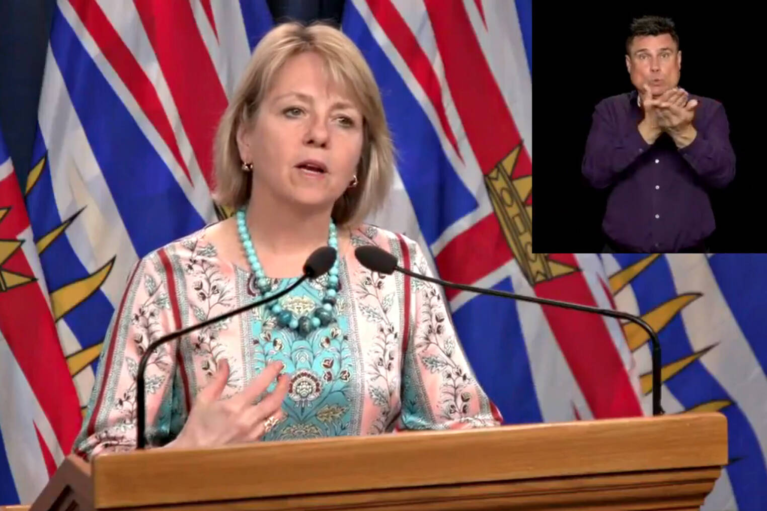Dr. Bonnie Henry, provincial health officer, updates British Columbians about COVID-19. (B.C. government video)