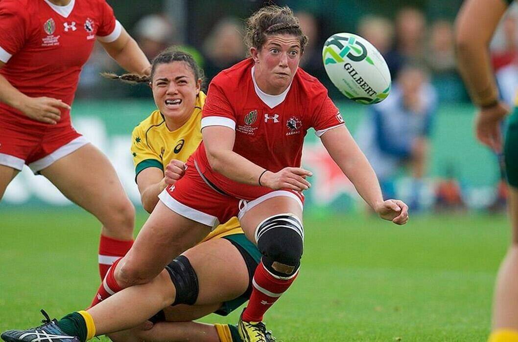 Veteran forward Laura Russell, shown in this undated hahdout photo, and the third-ranked Canadian women’s rugby team return to action for the first time in almost two years when they take on the sixth-ranked U.S., in Glendale, Colo., on Monday. THE CANADIAN PRESS/HO - Rugby Canada
