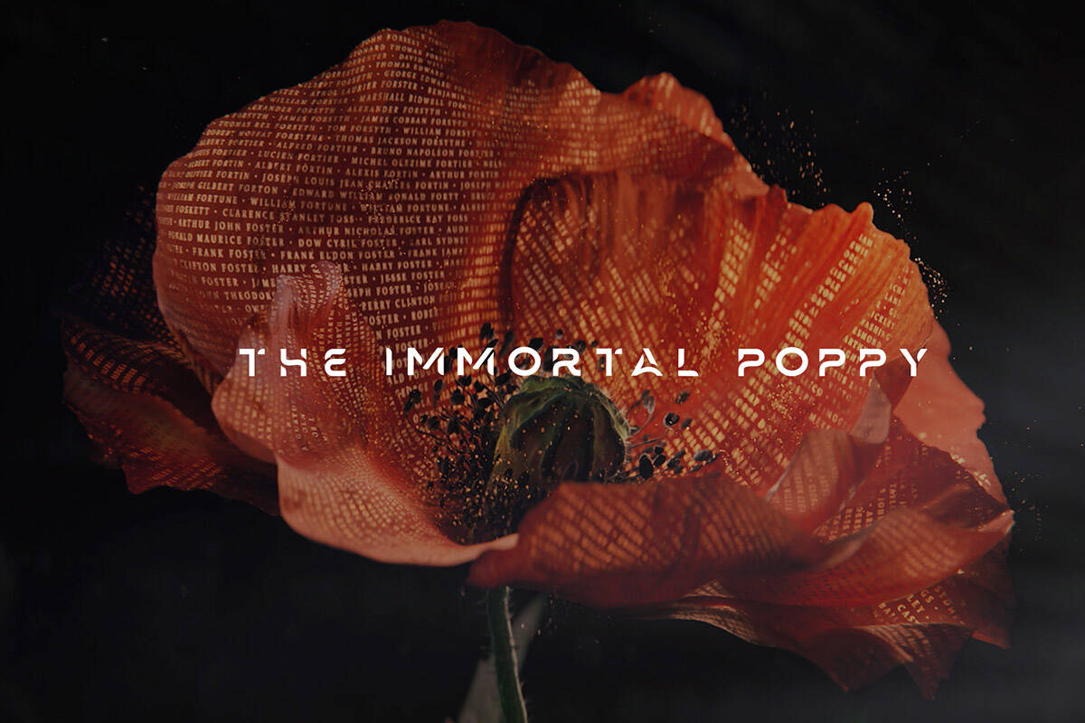 The ‘Immortal Poppy’ NFT. (Royal Canadian Legion)