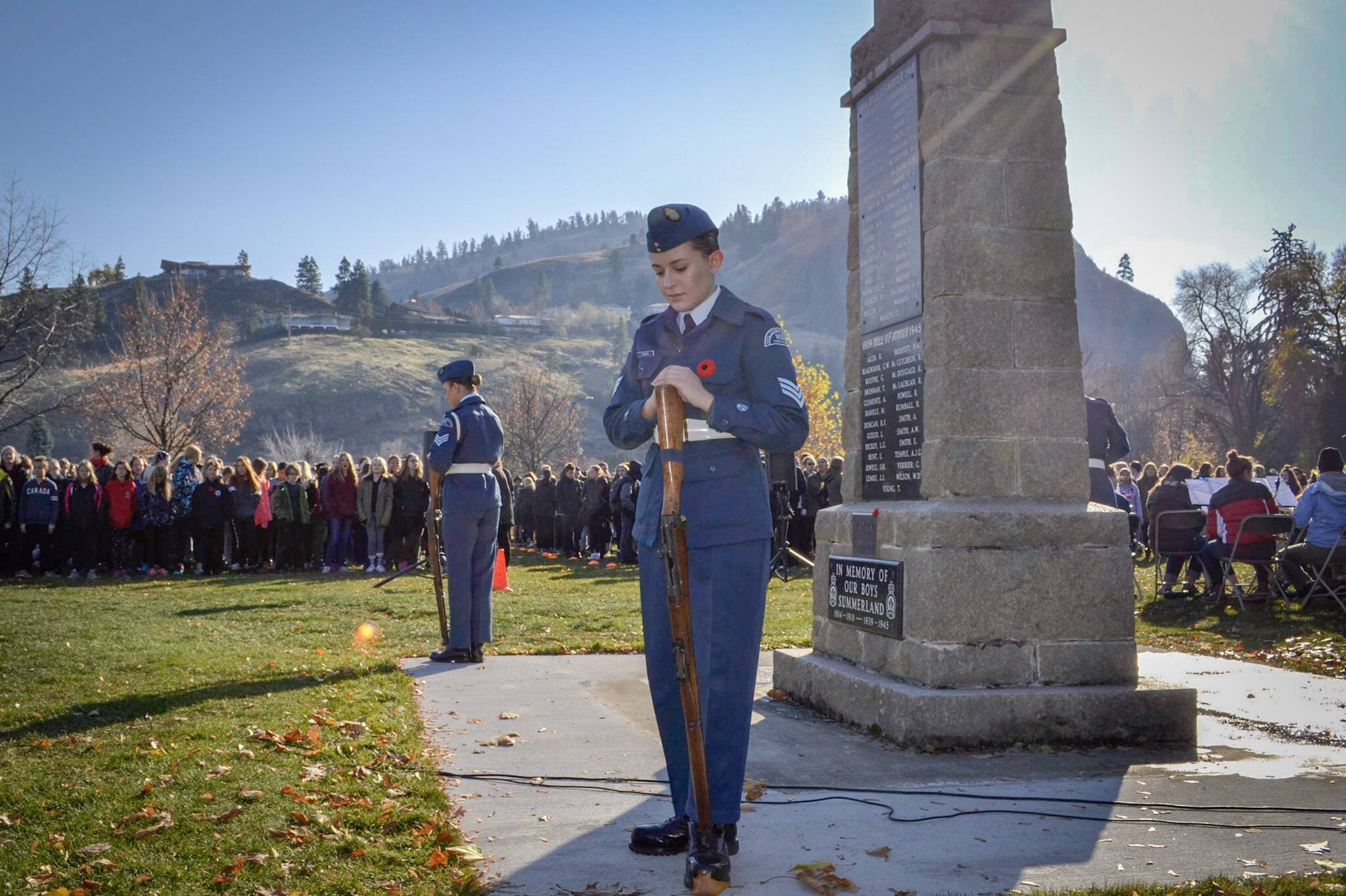 Remembrance Day ceremonies have provided people with the opportunity to consider the sacrifices made by those who served during times of war. Because of the ongoing COVID-19 pandemic, many ceremonies have been cancelled or are held online only. (Black Press file photo)