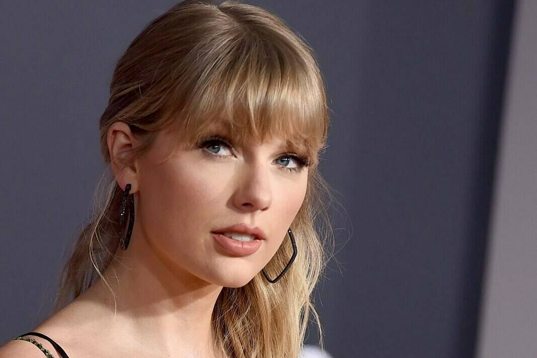 FILE - This Nov. 24, 2019 file photo shows Taylor Swift at the American Music Awards in Los Angeles. (Photo by Jordan Strauss/Invision/AP, File)