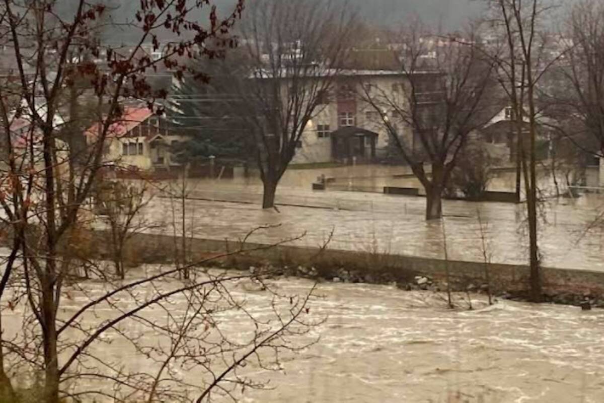 Ronda Caron took this photo of the flood in Princeton. (Facebook)