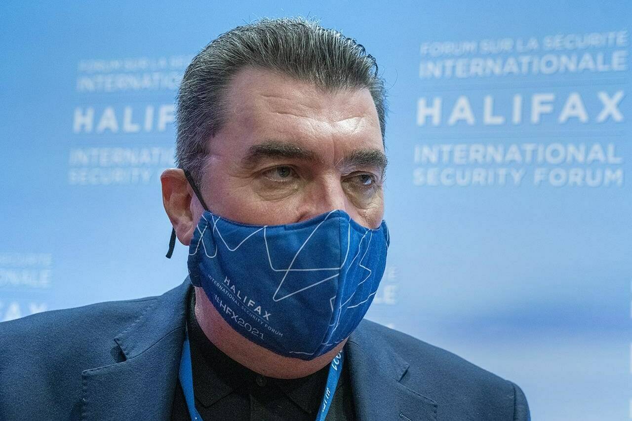 Oleksiy Danilov, Secretary of the National and Defense of Ukraine, attends the Halifax International Security Forum in Halifax on Sunday, Nov. 21, 2021. THE CANADIAN PRESS/Andrew Vaughan