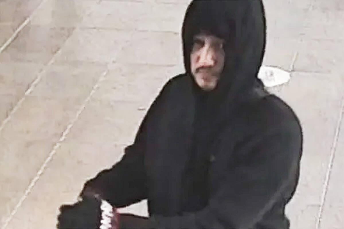 Transit Police and RCMP are asking the public for help in locating this man, who is suspected of stabbing someone on a SkyTrain. (Transit Police handout)