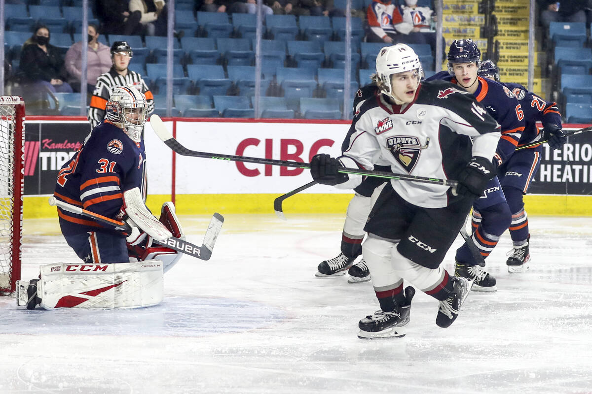 After Wednesday’s 7-1 loss to the Blazers, the Langley-based Vancouver Giants are now 1-5 on the season against Kamloops in six meetings. (Allen Douglas/Special to Langley Advance Times)