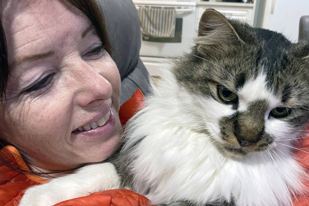 Finley was found in a forest in Willoughby on Dec. 17, after 490 days. The owner thanked social media for the miracle. (Special to Langley Advance Times)