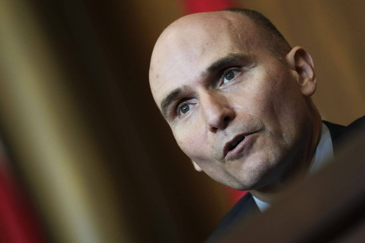 Minister of Health Jean-Yves Duclos speaks during a press conference in Ottawa on Wednesday, Jan. 12, 2022. THE CANADIAN PRESS/Sean Kilpatrick