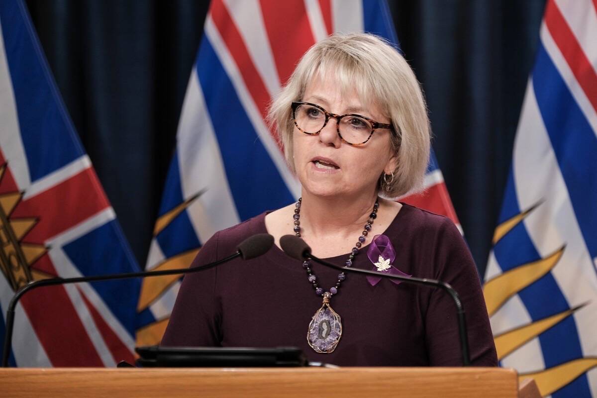 B.C.’s provincial health officer Dr. Bonnie Henry says COVID-19 restrictions are likely to remain in place for some time as high infection rates continue. (B.C. government photo)