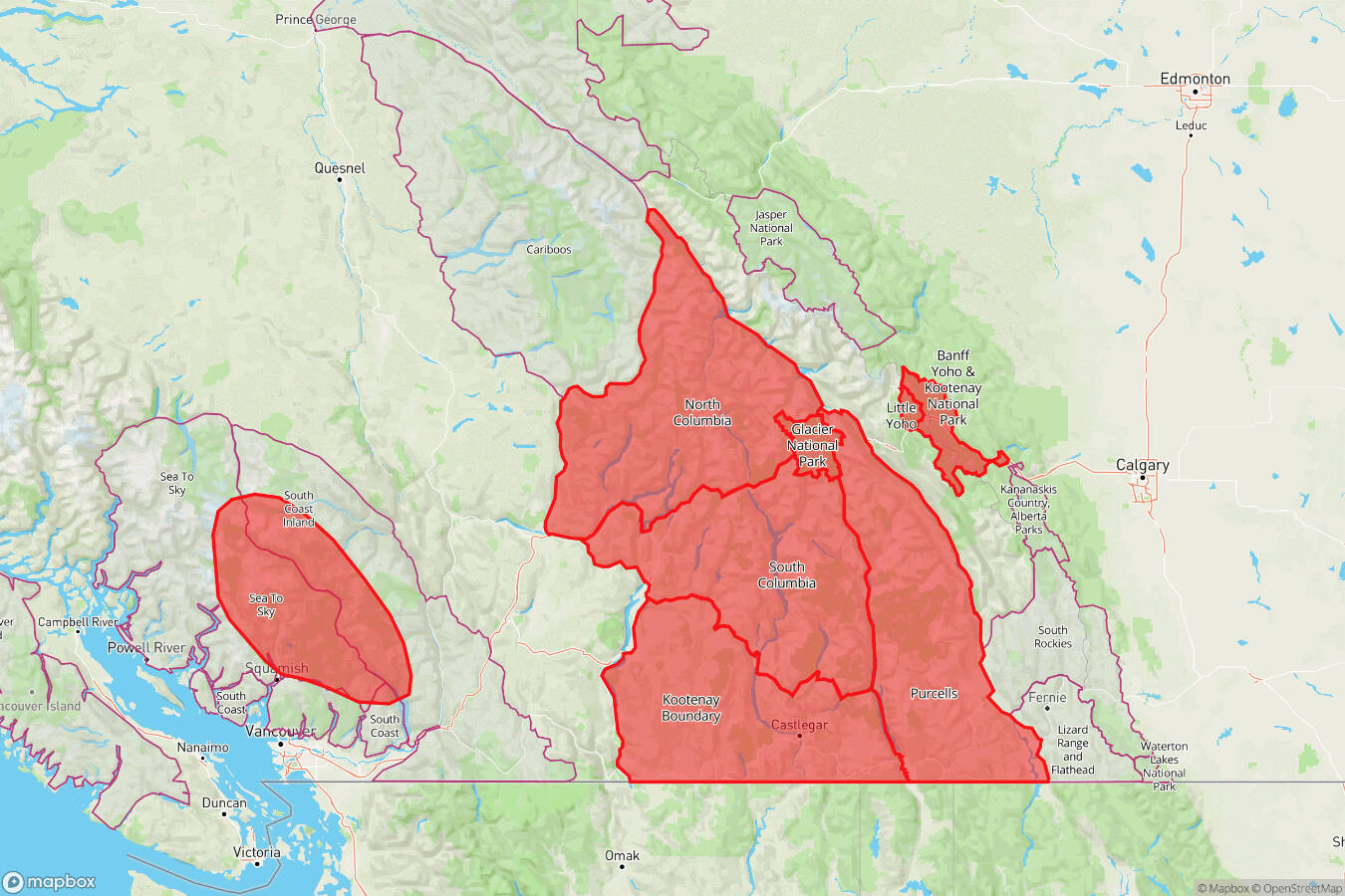 Avalanche Canada, in partnership with Parks Canada, is issuing a Special Public Avalanche Warning for recreational backcountry users across numerous forecast regions in BC and Alberta
