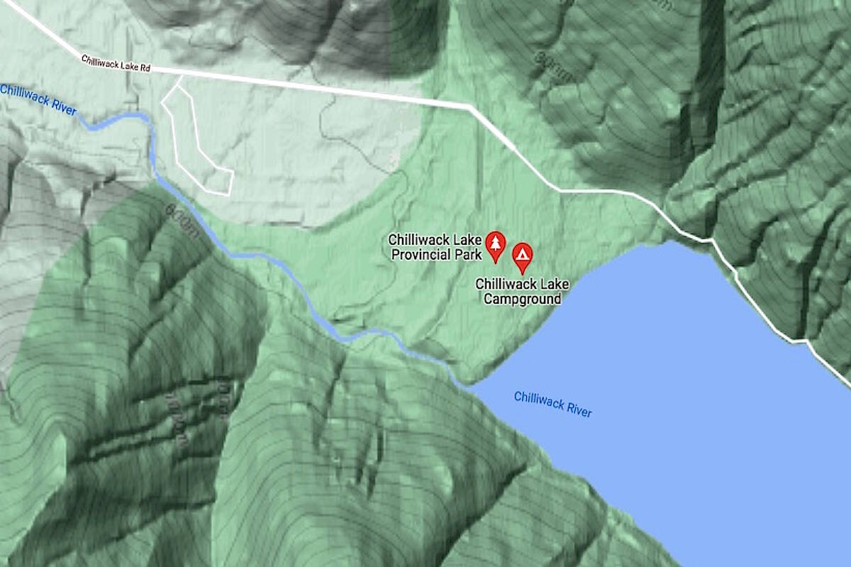 RCMP officers hiked almost 13 kilometres into the bush tracking a distressed man who took off from Chilliwack Lake campground. (Google Maps)