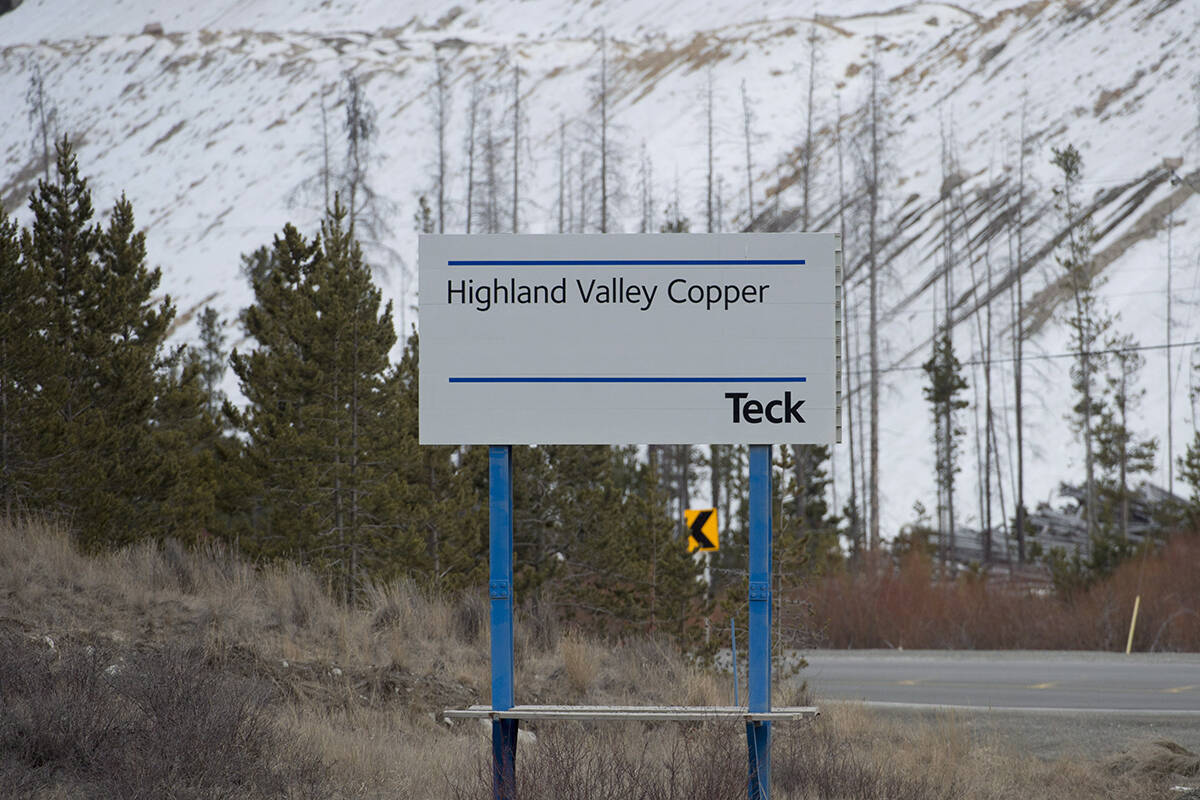 Teck’s Highland Valley Copper mine is pictured in British Columbia’s interior, Sunday, March 26, 2017. THE CANADIAN PRESS/Jonathan Hayward