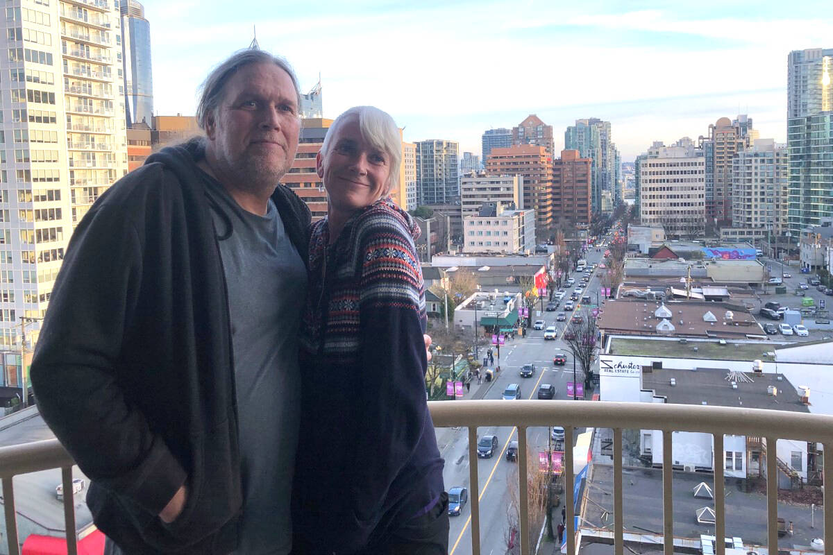 Daniel Fitzgibbon and his wife Rachel Dugdale in Vancouver. Fitzgibbon, who lives in Meadow Creek, is recovering from a successful double-lung transplant. Photo: Submitted