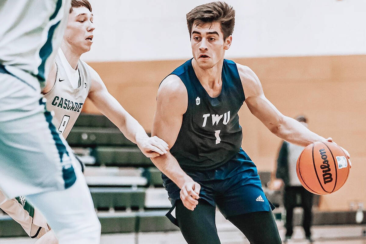 TWU Spartans player Mason Bourcier’s triple-double against UFV, on Friday Jan. 21 at the Envision Financial Athletic Centre in Abbotsford, was the first official one in the Langley university’s program history. (TWU)