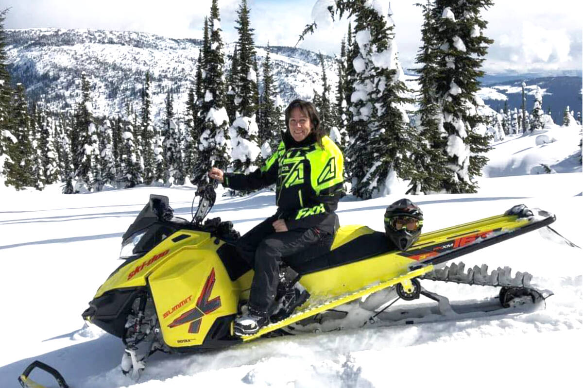 Sheila Butler was seriously injured in a snowmobile accident near Hendrix Lake in the South Cariboo Saturday, Jan. 22. Friends and family are fundraising for her and her family while she recovers in hospital. (Photo submitted)