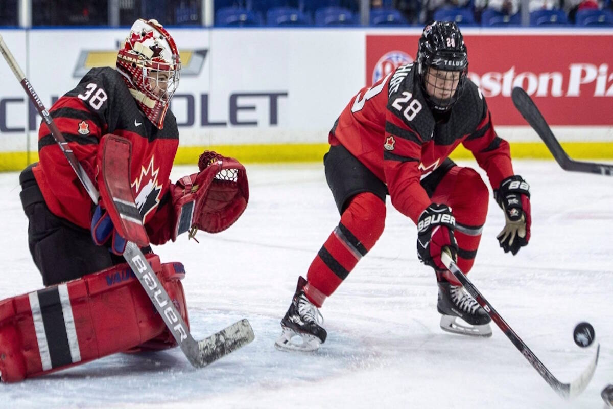 Vancouver Island’s Micah Zandee-Hart is competing at the Beijing Winter Olympics this year with the Canadian women’s hockey team. (Photo courtesy of the Canadian Olympic Committee)