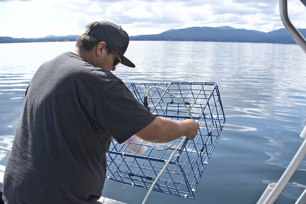 The Malahat Nation’s environment department is in the process of surveying areas of the Salish Sea to find what is known as ghost gear – abandoned fishing and trapping equipment that has sunk. It’s part of the nation’s ocean cleanup and awareness program. (Photo courtesy of Malahat Nation)