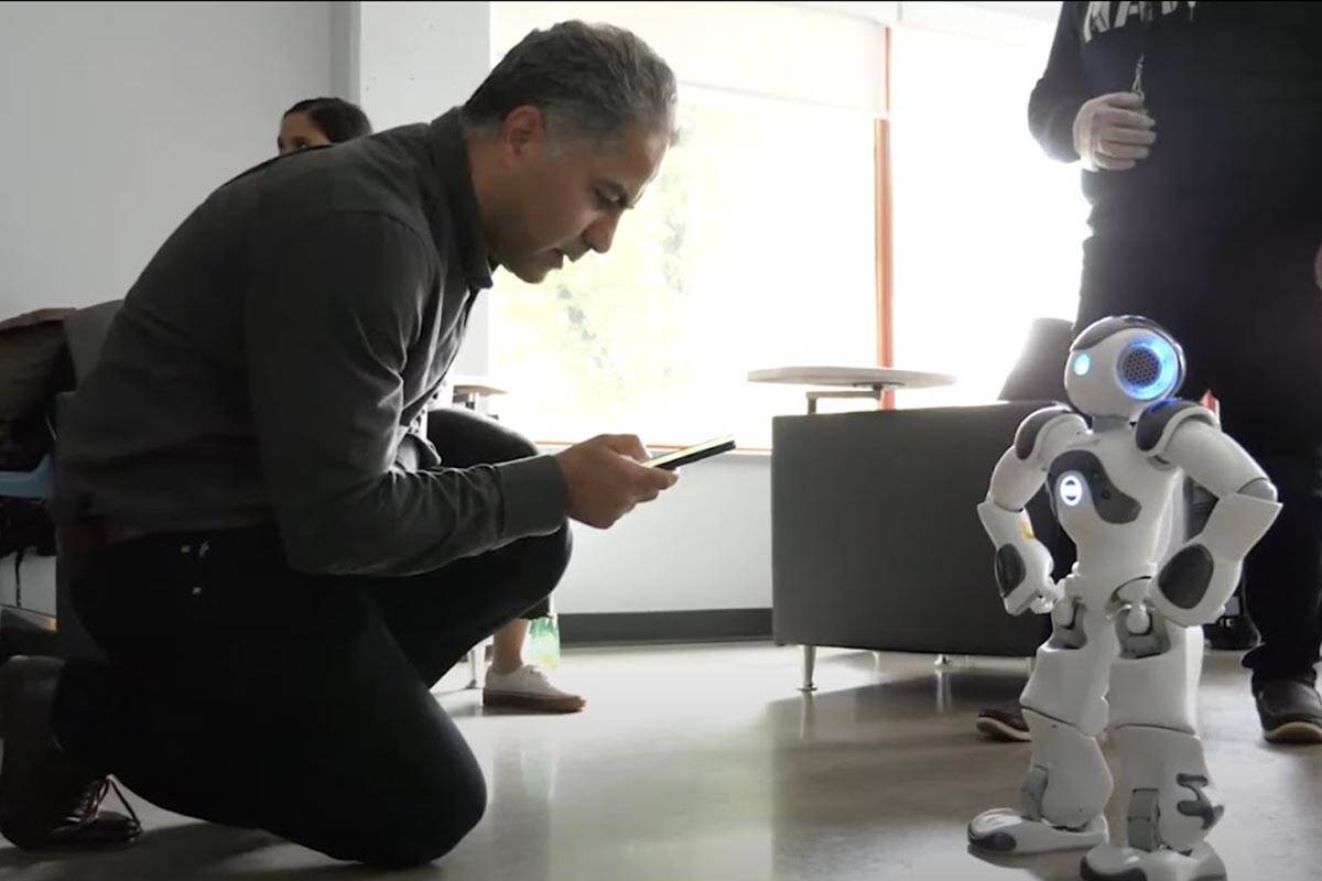 UFV is working with artificial intelligence robots that can help combat isolation and loneliness, thanks to funding from the TD Bank Group. (UFV photo)