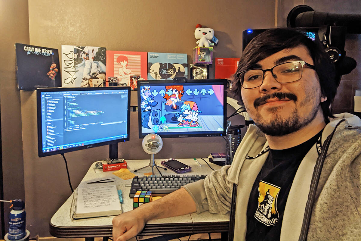 Cameron Tyler, otherwise known as ninjamuffin99, worked together with friends from Newgrounds to design a demo for Friday Night Funkin. Now thanks to a Kickstarter that raised $2.2-million Taylor is now in the process of turning the demo into a full game.  (Photo submitted)
