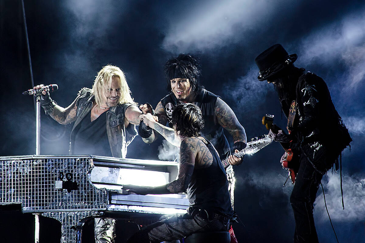 Motley Crüe, shown here in 2012, returns on tour this year with Def Leppard and others, with a concert at Vancouver’s BC Place Stadium on Sept. 2. (Photo: Wikimedia Commons)