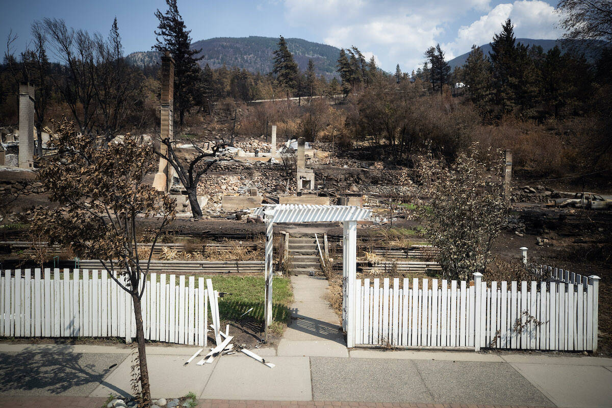 Damaged structures are seen in Lytton, B.C., on Friday, July 9, 2021, after a wildfire destroyed most of the village on June 30. THE CANADIAN PRESS/Darryl Dyck