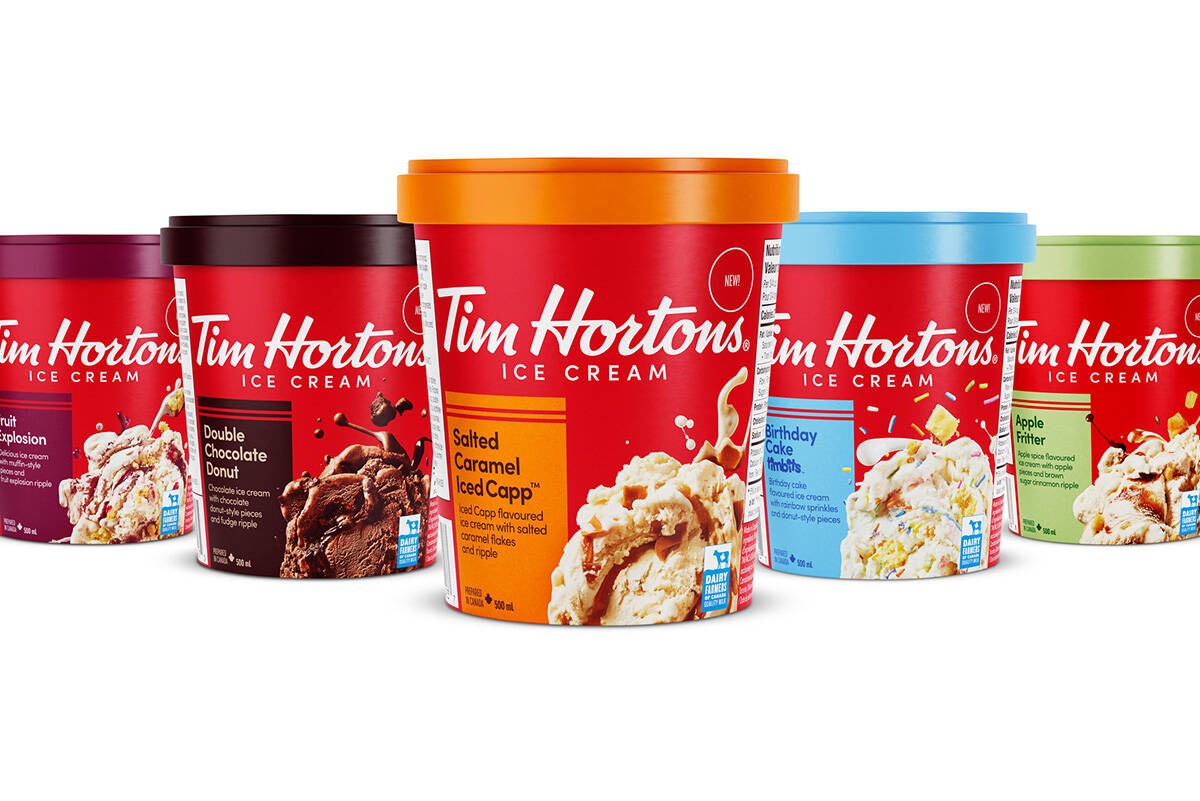 Tim Hortons brings its iconic flavours to the ice cream aisles in a number of stories with the launch of its Tim Hortons Ice Cream. (CNW Group/Tim Hortons)