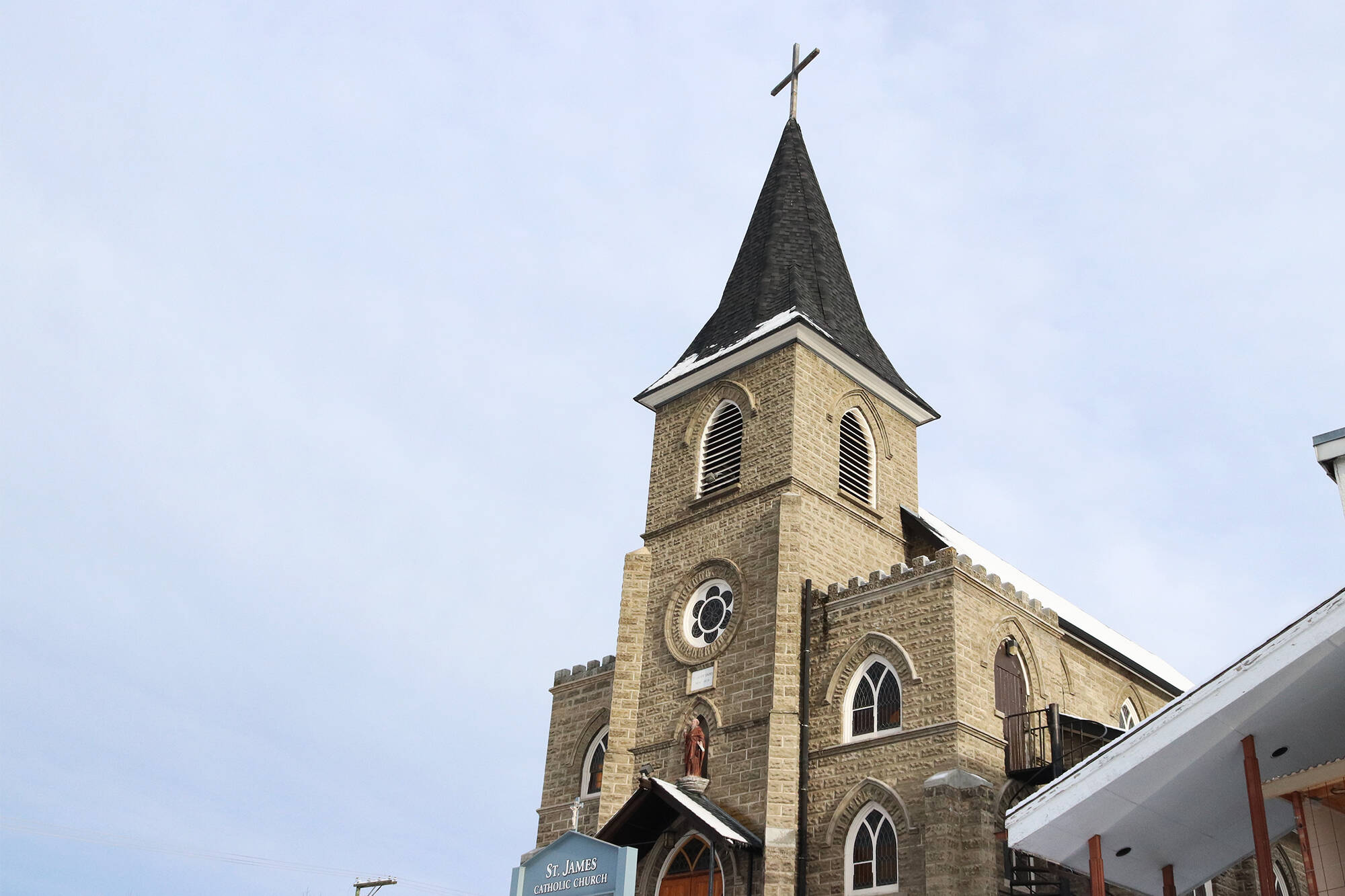 A woman has sued the Catholic Church alleging she was sexually assaulted by a priest at an elementary school run by the St. James Catholic Church in Vernon in 1970. The statement of claim was filed in B.C. Supreme Court Feb. 22, 2022. (Brendan Shykora - Morning Star)