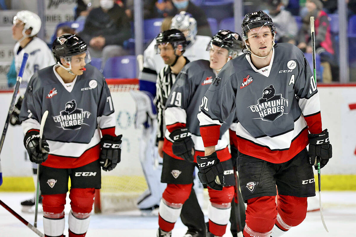 G-Men kicked off their weekend with a 4-0 shutout victory on Friday, Feb. 25 at Langley Events Centre over the Victoria Royals on the strength of two goals from Zack Ostapchuk and Jesper Vikman. (Rob Wilton, Vancouver Giants/Special to Langley Advance Times)
