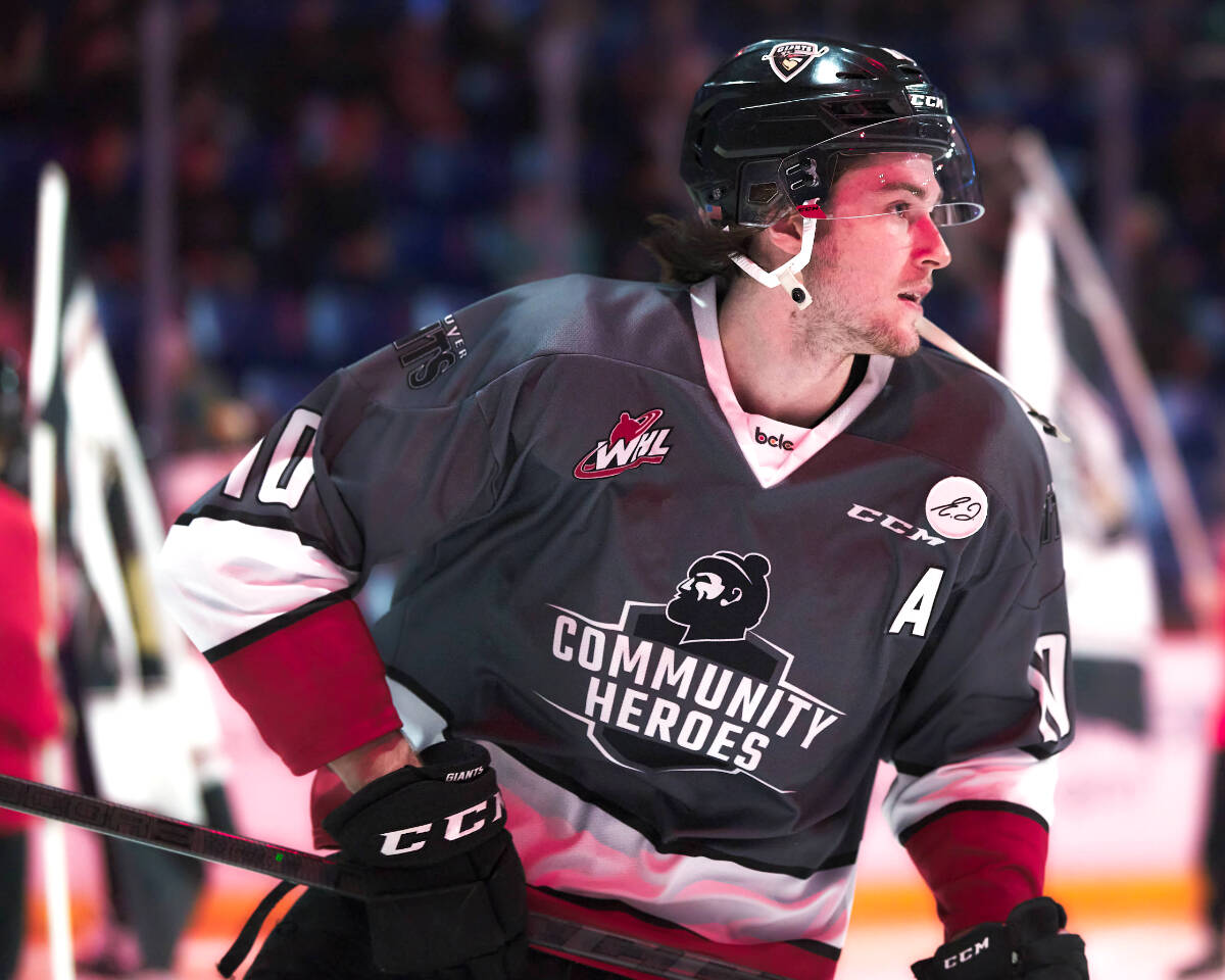 St. Albert, Alta.’s own Zack Ostapchuk is the newest captain of the Vancouver Giants. (Rob Wilton/Special to Langley Advance Times)