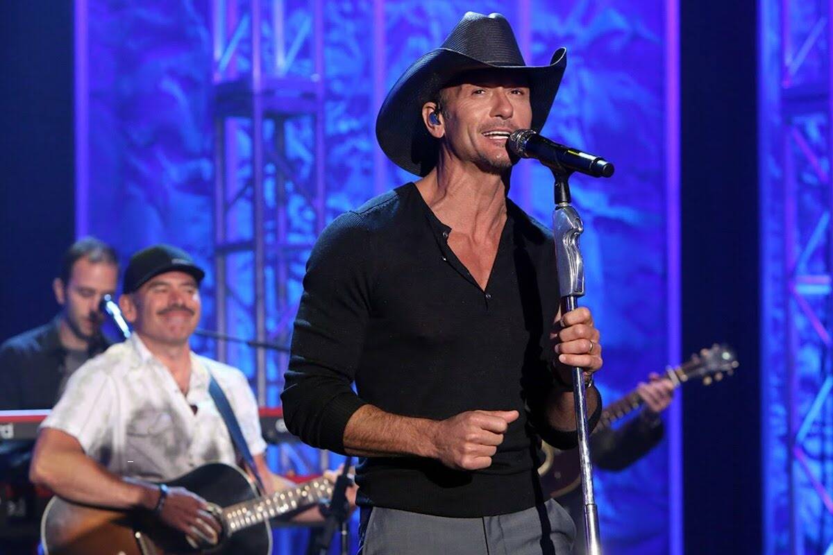 Tim McGraw sings “Something Like That” in a video posted to Youtube.com. The American artist is booked to perform during the 2022 Rockin River Fest in Merritt, B.C.