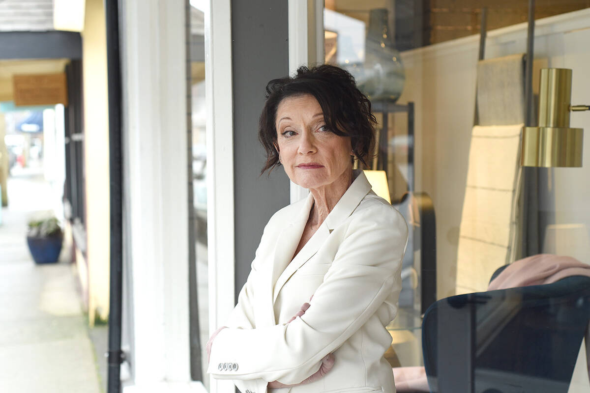 February 2, 2022 - Debra Schulze, owner of Khaya Home Decor in Duncan, photographed at her store.  Don Denton photo