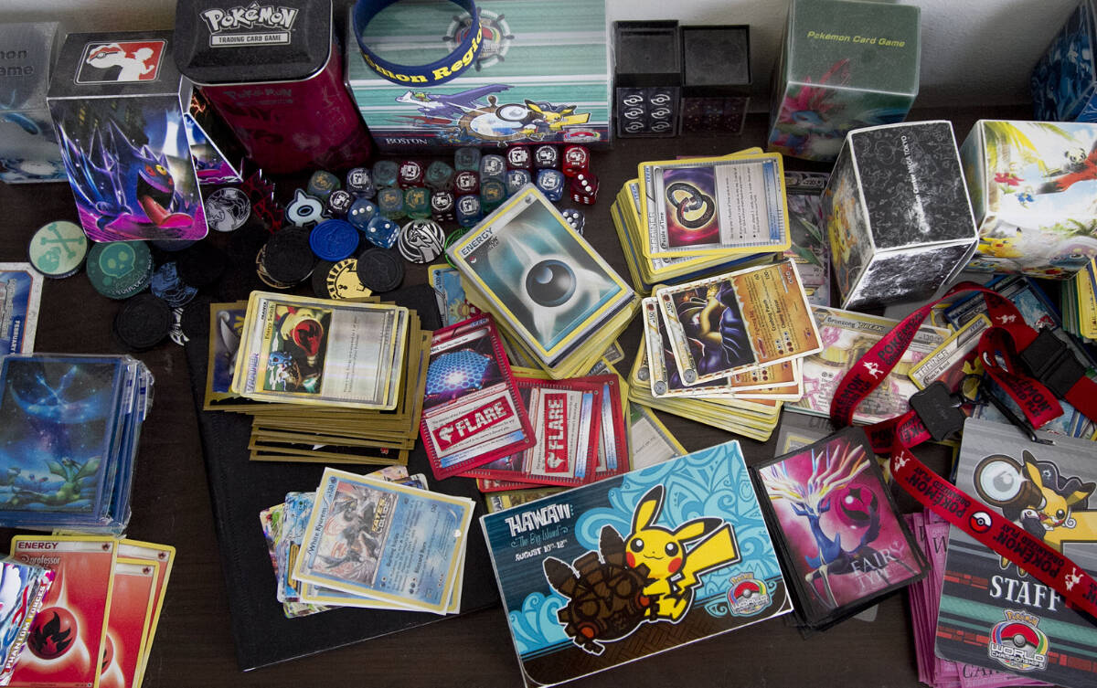 FILE - This May 5, 2016, file photo shows Pokemon merchandise. (Mike Lang/Sarasota Herald-Tribune via AP)