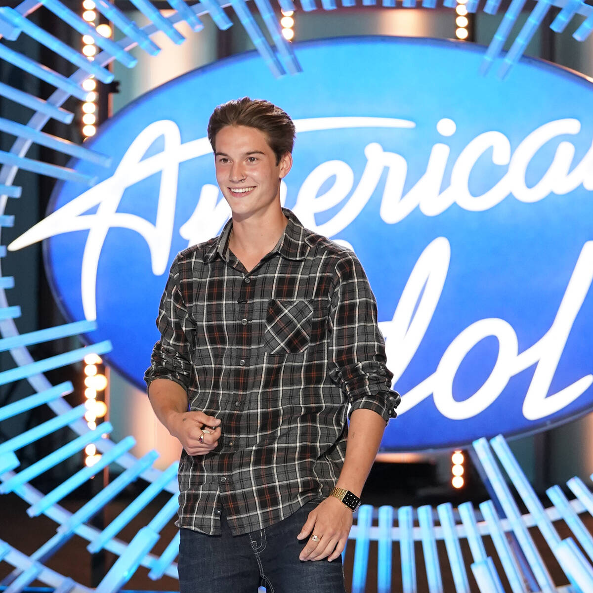 Cameron Whitcomb passes his American Idol audition in Austin, Tex., to advance to the show’s Hollywood Week. (Photo courtesy ABC/Eric McCandless)