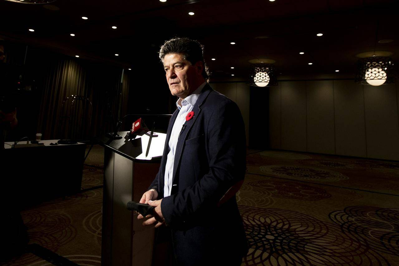 Unifor National President Jerry Dias and the Unifor Bargaining Committee representatives announced a new tentative agreement with GM on behalf of 1700 members who work in St. Catharines, Oshawa and Woodstock in advance of tonight 11:59 pm strike deadline on Thursday, November 5, 2020 in Toronto. Unifor will provide an update this afternoon on the complaint filed that former Unifor National President Jerry Dias breached the Unifor Constitution. THE CANADIAN PRESS/Carlos Osorio