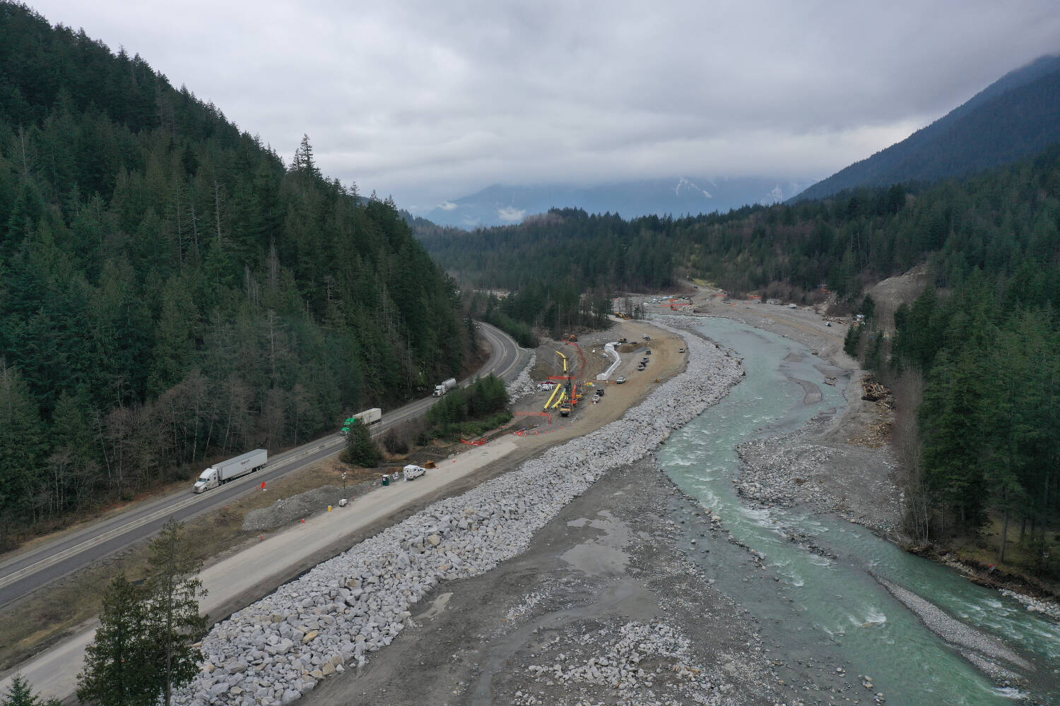 The Ministry of Transportation and Infrastructure is moving forward on permanent repairs to the Coquihalla (Highway 5), marking another significant milestone in the province’s recovery from the devastating November storms. (Government of B.C.)