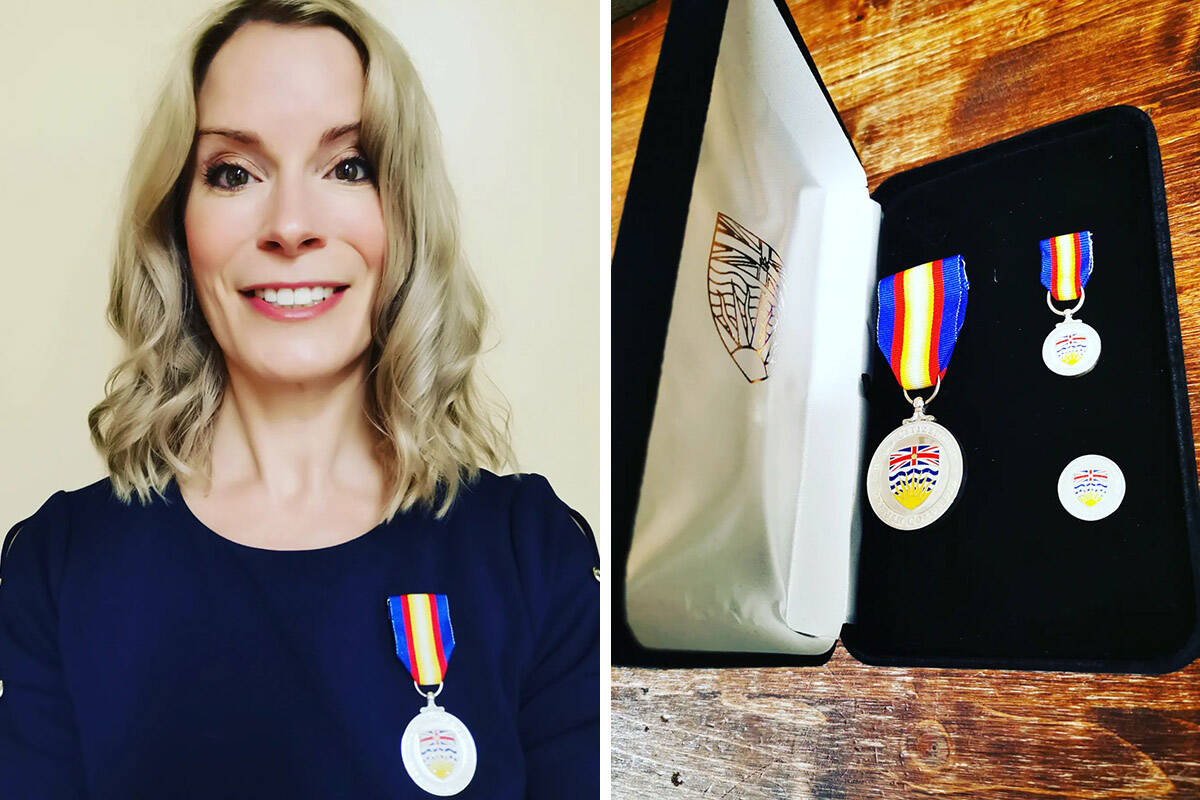 Amber Price of Chilliwack was one of more than 30 B.C. citizens to receive a Medal of Good Citizenship. (Amber Price/Facebook)