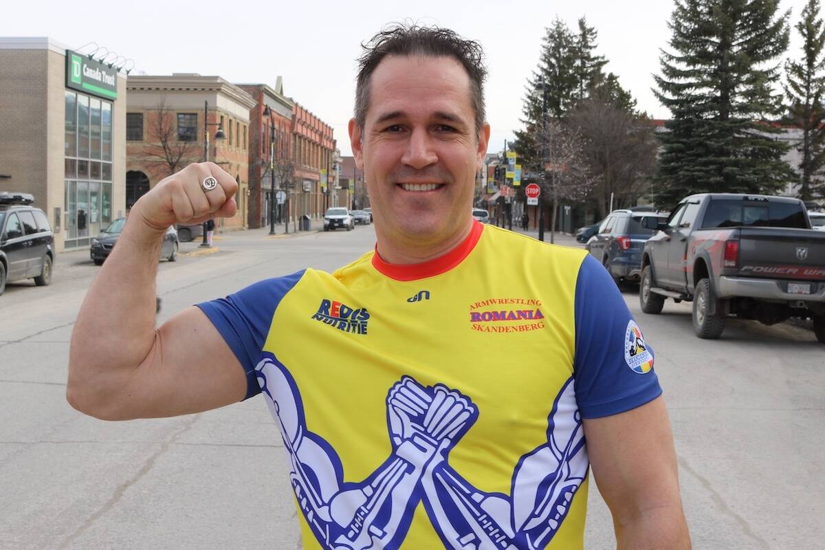 Clayton Faulconer is an arm-wrestling pro who was born and raised in Fernie. (Joshua Fischlin/The Free Press)