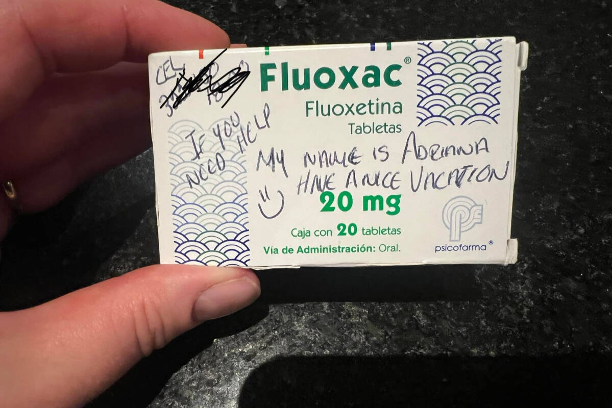 A Greater Victoria mom en route to Mexico without her son’s medication posted a ‘hail Mary’ in a local social media group early one recent morning. Her online plea was answered by West Shore resident Marina Miller, who sprung into action and arranged to have the medication waiting for the family at their hotel. (Kirsten Marten/Facebook)